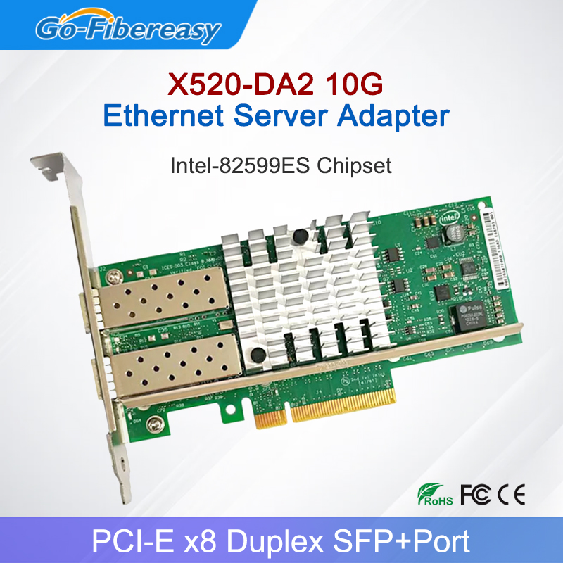 X520-DA2 10Gb SFP+PCI-E Networ - 10Gb Sfp+ Pcie Network Card Dual Port ulasan dan harga