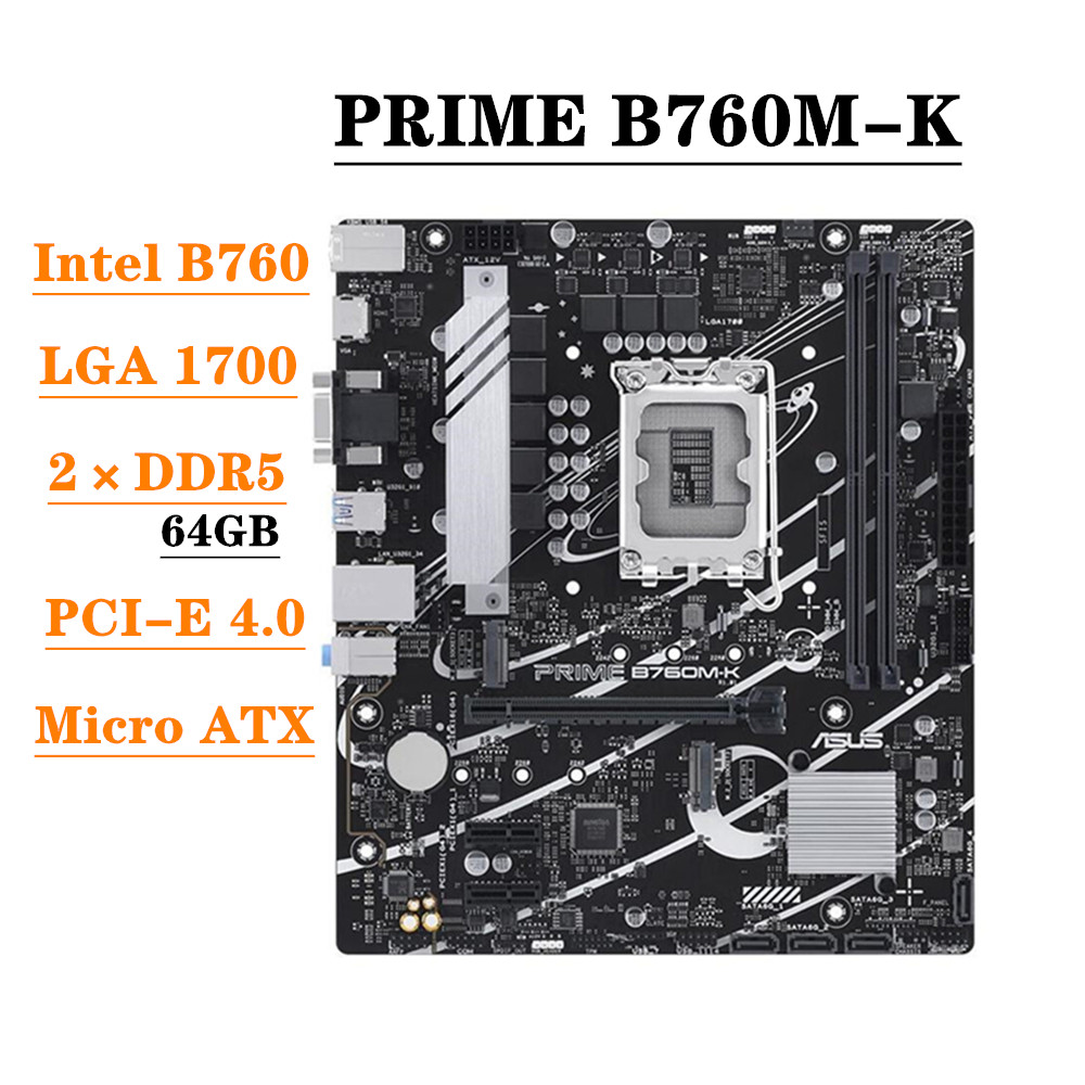 ASUS PRIME B760M-K Motherboard - Lga 1700 Ddr5 Itx Motherboard ulasan dan harga