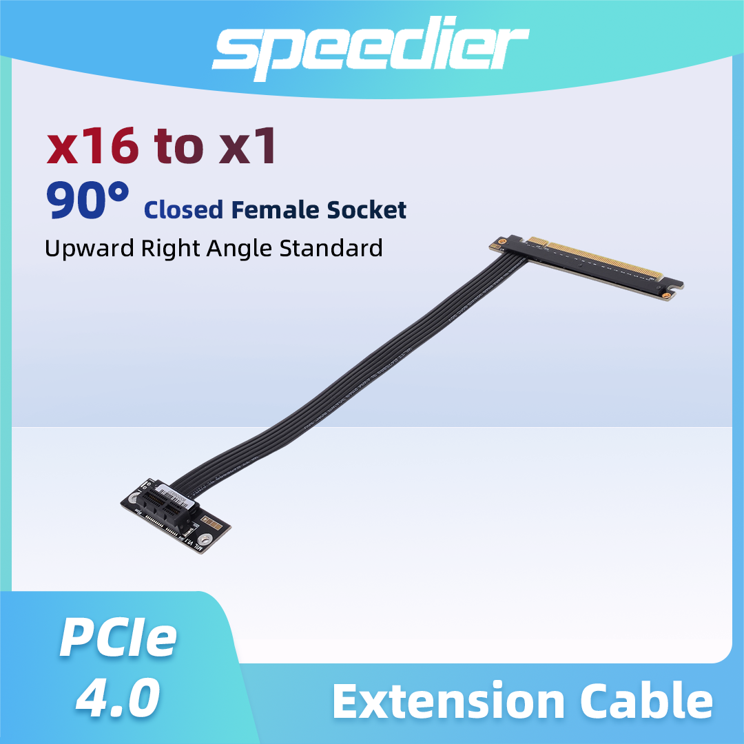 PCIe 4.0 / 3.0 X16 To X1 X4 X8 - Pcie 4.0 X16 Riser Cable 90 Degree ulasan dan harga